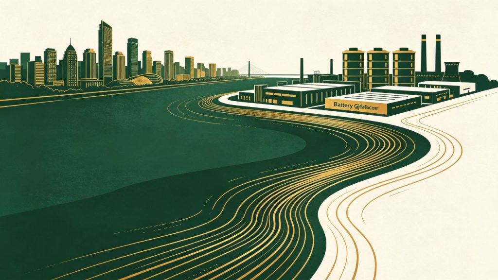 Yibin China battery industry cluster illustration